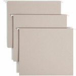 Smead TUFF 1/3 Tab Cut Letter Recycled Hanging Folder - 8 1/2" x 11" - 2" Expansion - Top Tab Location - 14 pt. - Steel Gray Product Image 