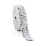 Iconex Consecutively Numbered Double Ticket Roll, White, 2000 Tickets/Roll Product Image 