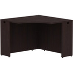 Lorell Essentials Series Corner Desk - 29.5" Height x 42" Width x 24" Depth Desk, x 1" Thickness Top - Finish: Espresso Laminate Product Image 