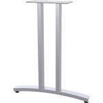 Special-T Structure Series T-Leg Table Base - Powder Coated T-shaped, Metallic Silver Base - 2 Legs - 150 lb Capacity - Assembly Required Product Image 