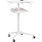 Safco Active Collection Vum Mobile Workstation - 47.8" Height x 25.3" Width x 19.8" Depth - 2 Shelve(s) - Finish: White Product Image 
