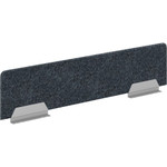 HON HUVDSAO1360 Privacy Screen - 58" Width x 13" Height - Silver Frame - Polyethylene Terephthalate (PET) - Dark Gray Product Image 