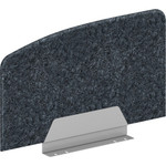HON HUVDSSE1324 Privacy Screen - 23.3" Width x 13" Height - Silver Frame - Polyethylene Terephthalate (PET) - Dark Gray Product Image 