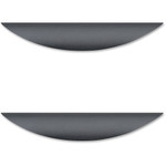 Lorell Chateau Series Laminate Drawer Traditional Pulls - Traditional - 6.38" Width x 1.13" Depth x 0.63" Height - Aluminum Alloy - Black Product Image 