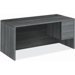 HON 10500 H10583R Pedestal Desk - 29.5" Height x 66" Width x 30" Depth - 2 x Box, File Drawer(s)Right Side - Finish: Sterling Ash Product Image 