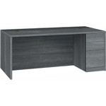 HON 10500 H105895R Pedestal Desk - 29.5" Height x 72" Width x 36" Depth - 3 x Box, File Drawer(s)Right Side - Finish: Sterling Ash Product Image 