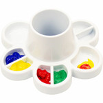 Storex Paint & Water Tray - Paint, Water, Art Project - 6" Height x 8.30" Width x 8.30" Length - White - Plastic Product Image 