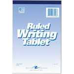Roaring Spring Ruled Writing Tablets - 100 Sheets - Glued/Tapebound - 15 lb Basis Weight - 6" x 9" Sheet Size - White Paper Product Image 