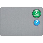 Quartet Oval Office Bulletin Board - 36" Board Height x 48" Board Width - Light Blue Fabric Surface - Frameless, Flexible Product Image 