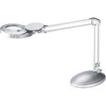 Victory Light LED Magnifying Lamp - 48" Height x 8.8" Width - 4.60 W LED Bulb - Silver - Adjustable Arm, Adjustable Height - 400 lm Lumens Product Image 