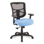 Alera Elusion Series Mesh Mid-Back Swivel/Tilt Chair, Supports Up to 275 lb, 17.9" to 21.8" Seat Height, Light Blue Seat Product Image 
