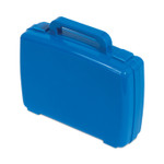 Deflecto Antimicrobial Storage Case Blue - External Dimensions: 8.6" Width x 10.2" Depth x 2.7" Height - (DEF39506BLU) Product Image 