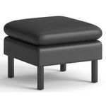 HON Parkwyn Ottoman - 17.8" Height x 24" Width x 23" Depth - Material: Polyurethane - Finish: Black Product Image 
