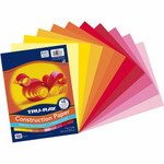Tru-Ray Construction Paper - Construction, Art Project, Craft Project - 9" Width x 12" Length - Orange, Yellow, Electric Orange, Pink, Shocking Pink, Light Yellow, Pumpkin, Gold, Festive Red, Holiday Red - Sulphite Product Image 