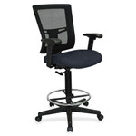 Lorell Mesh Back Drafting Stool - Perfection Navy Seat Color - Black Frame Color Product Image 