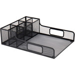 Mind Reader Serving Tray Countertop Organizer - 7 Compartment(s) - 5.50" Height x 11.50" Width x 14.75" Length - Counter - Portable, Lightweight, Durable, Easy to Clean - Black Product Image 