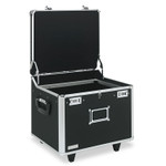 Vaultz Locking Mobile File Chest, Letter/Legal Files, 17.5" x 15.5" x 14.5", Black/Chrome (IDEVZ01270) View Product Image