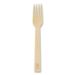 World Centric Bamboo Cutlery, Fork, Paper, Natural, 2,000/Carton Product Image 