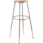 National Public Seating 6200 Series Heavy-Duty Stools - Masonite Seat Color - Masonite Seat Material - Gray Frame Color - Steel Frame Material - NPS6230H Product Image 