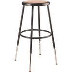 National Public Seating 6200 Series Heavy-Duty Stools - Masonite Seat Color - Masonite Seat Material - Black Frame Color - Steel Frame Material - NPS6224H10 Product Image 