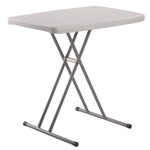 National Public Seating Basics Personal Folding Table - Speckled Gray Top - Powder Coated X-shaped, Textured Base - Modern Style - 150 lb Capacity - Height Adjustable - NPSPT3020 Product Image 