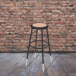 National Public Seating 6200 Series Heavy-Duty Stools - Masonite Seat Color - Masonite Seat Material - Black Frame Color - Steel Frame Material - NPS6230H10 Product Image 
