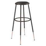 National Public Seating 6400 Series Heavy-Duty Padded Stools - Black Seat Color - Vinyl, Medium Density Fiber (MDF) Seat Material - Black Frame Color - Steel Frame Material - NPS6430H10 Product Image 