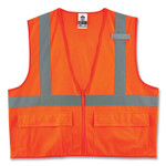 Ergodyne 8225Z Type R Class 2 Standard Solid Vest - Large/Extra Large - Zipper Closure - EGO21155 Product Image 