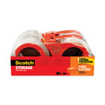 Scotch Storage Tape with Dispenser, 3" Core, 1.88" x 38.2 yds, Clear, 4/Pack (MMM3650S4RD) Product Image 