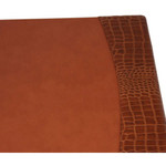 Protacini Cognac Brown Italian Patent Leather 34" x 20" Side-Rail Desk Pad - Rectangular - 34" Width - DACP6101 Product Image 