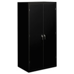 HON Assembled Storage Cabinet, 36w x 24.25d x 71.75h, Black View Product Image