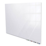 Ghent Aria Low Profile Glass Whiteboard - 72" (6 ft) Width x 48" (4 ft) Height - Tempered Glass Surface - White Back - Rectangle - GHEARIASM46WH Product Image 