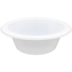 Genuine Joe 12 oz Reusable Plastic Bowls - Serving - Disposable - White - Plastic Body - 125/Pack Product Image 