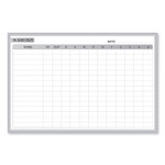 Ghent Dry Erase Board - 48" (4 ft) Width x 36" (3 ft) Height - White Steel Surface - Satin Aluminum Frame - Rectangle - GHEGRPM301E34 Product Image 