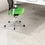 Deflecto Earth Source Hard Floor Chair Mat - Hard Floor - 53" Length x 45" Width x 0.100" Thickness - Lip Size 12" Length x 25" Width - Clear Product Image 