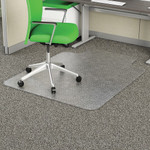 Deflecto EconoMat Chair Mat - Commercial, Carpet - 48" Length x 36" Width x 0.100" Thickness - Lip Size 10" Length x 19" Width - Clear Product Image 