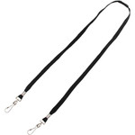 Advantus Face Mask Lanyard - Adjustable - J-Hook Attachment - 30" Length - Black Product Image 