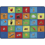 Flagship Carpets See My Alphabet Classroom Rug - Floor Rug - 100" Length x 72" Width x 0.50" Thickness - FCIFA101932FS Product Image 
