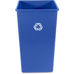 Rubbermaid Commercial 50-Gallon Square Recycling Container - 50 gal Capacity - Square - Weather Resistant, Easy to Clean, Compact - 34.3" Height x 19.5" Width x 19.5" Depth - Resin - (RCP395973BE) Product Image 