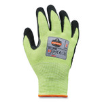 Ergodyne ProFlex 7041 Hi-Vis Nitrile-Coated Level 4 Cut Gloves - 1.75" Thickness x 10.50" Glove Length - Nitrile, Polyurethane Coating - Medium Size - Lime - EGO17813 Product Image 