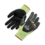 Ergodyne ProFlex 7141 Nitrile-Coated DIR Level 4 Cut-Resistant Gloves - 1.75" Thickness x 11" Glove Length - Nitrile, Polyurethane Coating - Large Size - Lime - EGO17914 Product Image 
