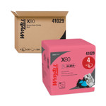 WypAll Power Clean X80 Heavy Duty Cloths,, 12.5 x 12, Red, 50/Box, 4 Boxes/Carton View Product Image