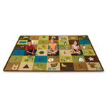 Carpets for Kids Premium Learning Blocks Nature Design Rug - 100" Length x 70" Width - CPT37700 Product Image 