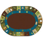 Carpets for Kids Premium Learning Blocks Nature Oval Rug - 108" Length x 72" Width - CPT37706 Product Image 