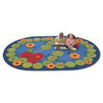 Carpets for Kids Premium ABC Caterpillar Oval Seating Rug - 113" Length x 81" Width - CPT2295 Product Image 
