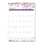 12-Month Colorful Wall Calendar, Passion Floral Artwork, 12 x 17, White/Multicolor Sheets, 12-Month (Jan to Dec): 2026 Product Image 