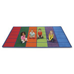 Carpets for Kids Premium Color Rows 36-space Seating Rug - 13.33 ft Length x 100" Width - Rectangle - CPT4634 Product Image 