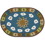 Carpets for Kids Premium Sunny Day Learn/Play Oval Rug - 12 ft Length x 90" Width - CPT94708 Product Image 
