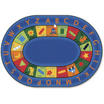Carpets for Kids Premium Bilingual Early Learning Oval Rug - 113" Length x 81" Width - CPT9506 Product Image 