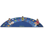 Carpets for Kids Premium Fun With Phonics Semi-Circle Rug - 11.67 ft Length x 70" Width - Half Circle - CPT9618 Product Image 